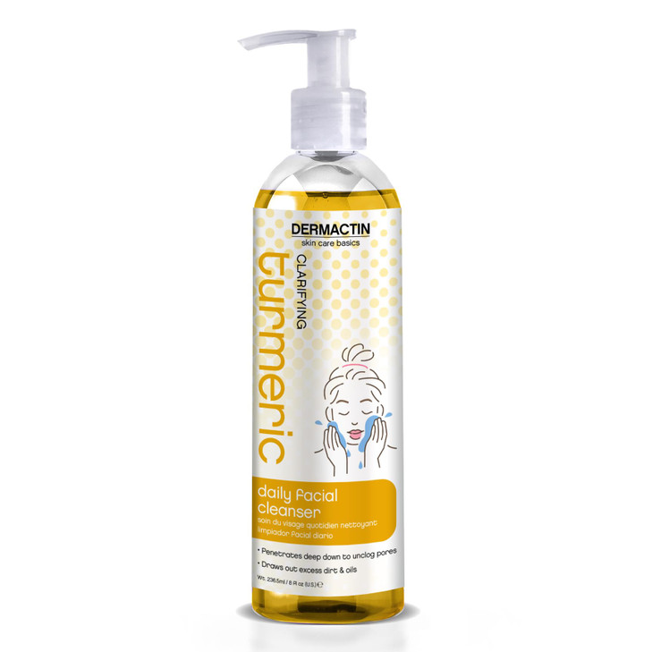 DermactinTS Turmeric Cleanser Daily Facial Cleanser 8 Ounce