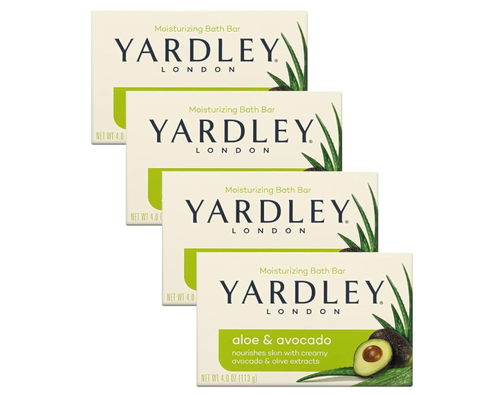 Yardley London Fresh Aloe Bar Aloe Avocado 425 oz 4 ct