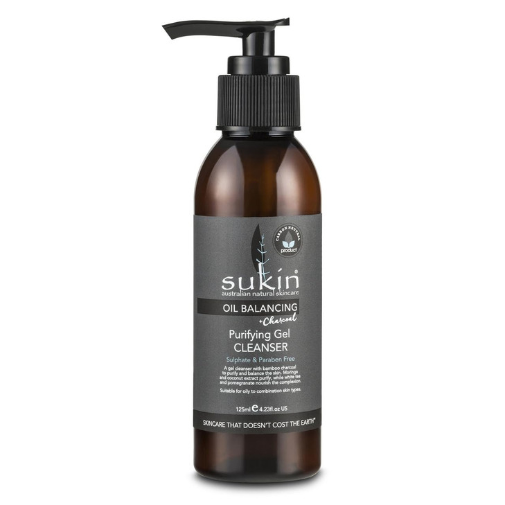 SUKIN Oil Balancing Charcoal Gel Cleanser 125 ML