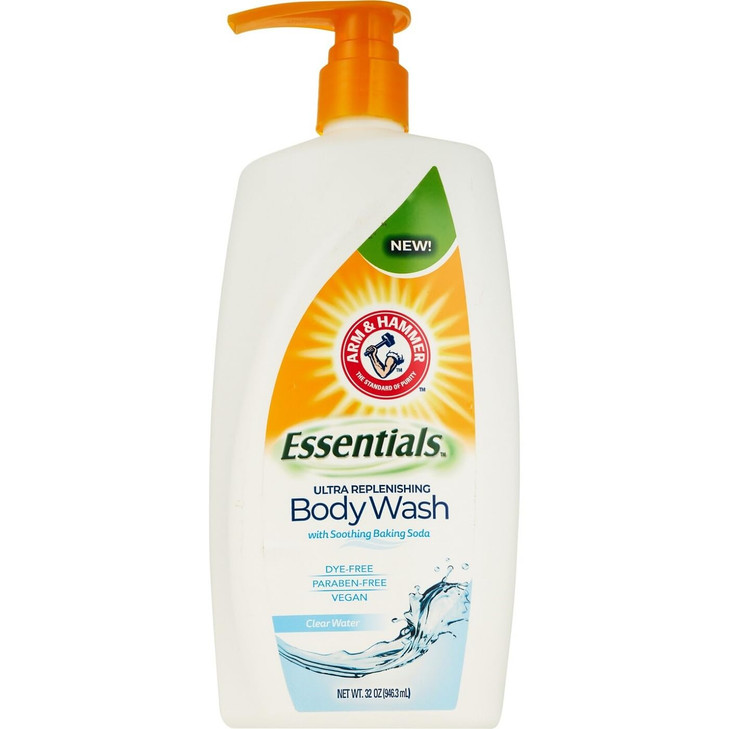 Arm Hammer Essentials Ultra Replenishing Body Wash Clear Water 32 Ounce