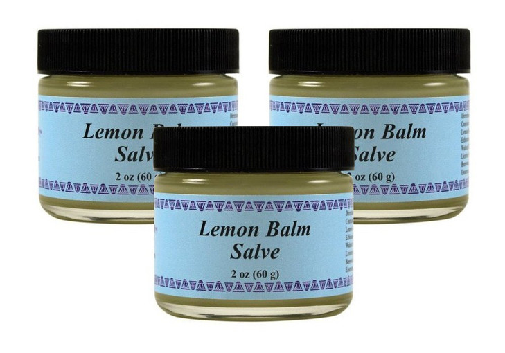 WiseWays Herbals Salves for Natural Skin Care Lemon Balm Cream 2 Ounce Pack of 3