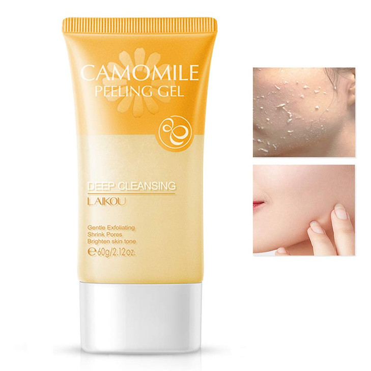 BEUKING Face Camomile Peeling Gel Deep Cleansing Moisturizing Smoothing Gentle Exfoliating Remove Dirt Tighten Pores Imp