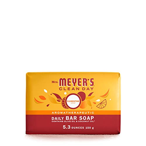 Mrs Meyers Clean Days Bar Soap Use as Body Wash or Hand Soap Cruelty Free Formula Made with Essential Oils Clementine Sc