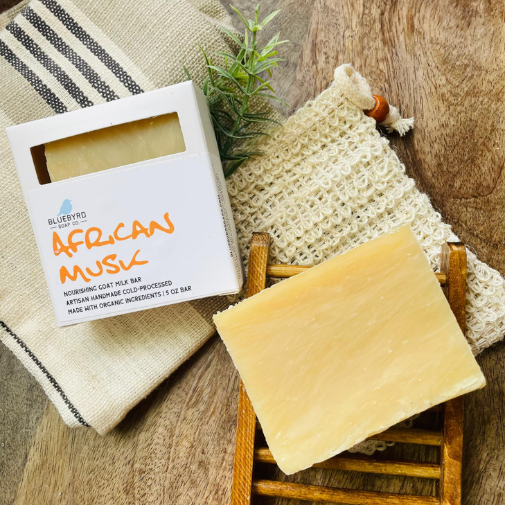 Bluebyrd Soap Co Antiqued Sandalwood Mens Soap Bar Creamy Rich Lather Leaves Skin Smooth Sandalwood Vegan Body Wash Bar