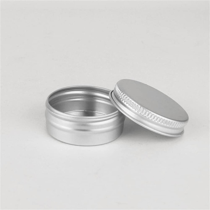 Aluminum Tin Jars Cosmetic Sample Metal Tins Empty Container Bulk Round Pot Screw Cap Lid Small Ounce for Candle Lip Bal