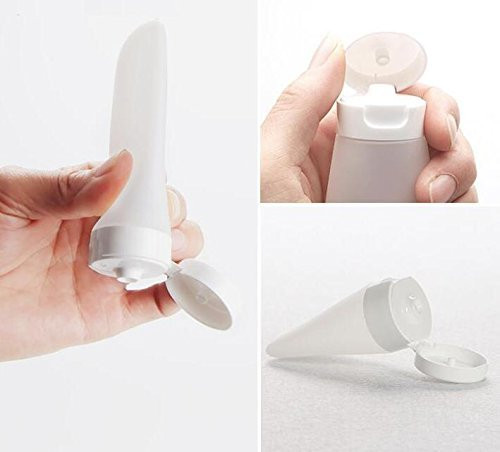 12PCS 100ML33oz Empty Clear Refillable Cosmetic Soft Tube Squeeze Bottle With Flip Cap Makeup Container Shampoo Facial C