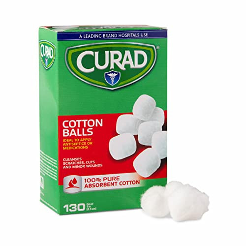 Curad CUR110163 Sterile Cotton Balls 1 130Box MIICUR110163