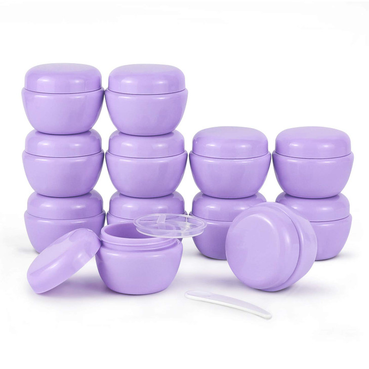 LONGWAY 1 Oz 30ML Little Plastic Jars with Lids and Inner Liners Empty Lotion ContainersTravel Cream Containers for Salv