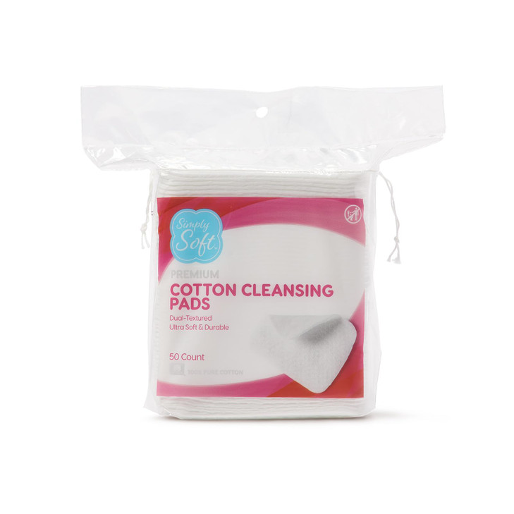 Simply Soft Premium Jumbo Cotton Cleansing Pads 100 Pure Cotton Large 35 x 45 Cotton Pads 200 Count