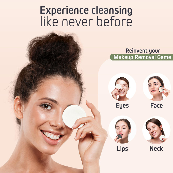 Ecolifestyle Reusable Makeup Remover Pads 20 Pack Reusable Cotton Rounds with Laundry Bag Metal Storage Box EcoFriendly