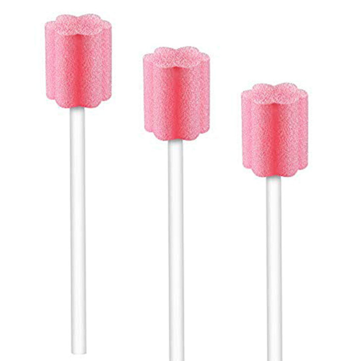 100PCS Disposable Mouth Swabs Sponge Unflavored Sterile Oral Swabs Dental Swabsticks for Mouth Cleaning