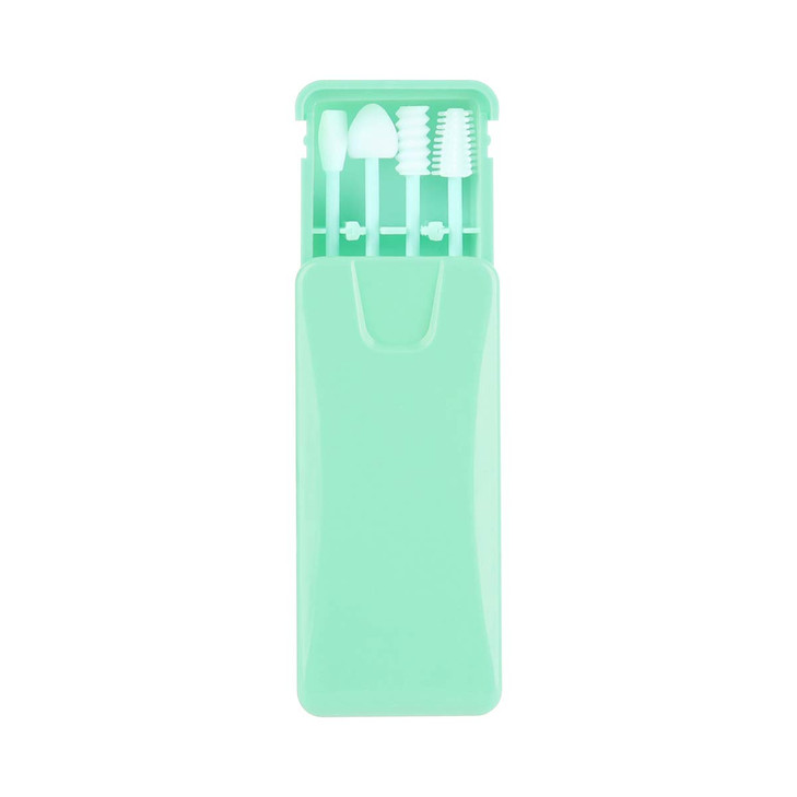 Rnker Reusable Swabs Silicone Cotton Swabs Rough Friction QTip for Ears Cleaning Love Shape QTip for Cosmetic makeup for