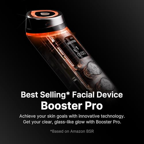 medicube Booster Pro 6in1 Real Glass Glow Beauty Massager for Clear Radiant FirmerLooking Skin Korean Skin Care Black