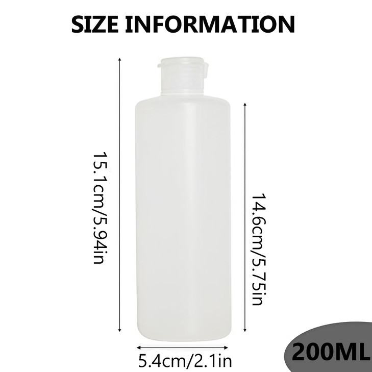 UPSTORE 2PCS Empty Refillable Plastic Clear Soft Tube Squeeze Bottle Jars With Flip Cover Cosmetic Makeup Packing Storag