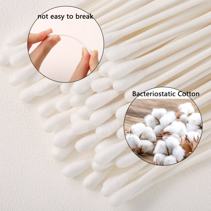 400 Pcs Cotton Swabs Double Precise Tips with Cardboard Sticks Cotton Disposable Buds for Makeup Cleaning PaintingPointe