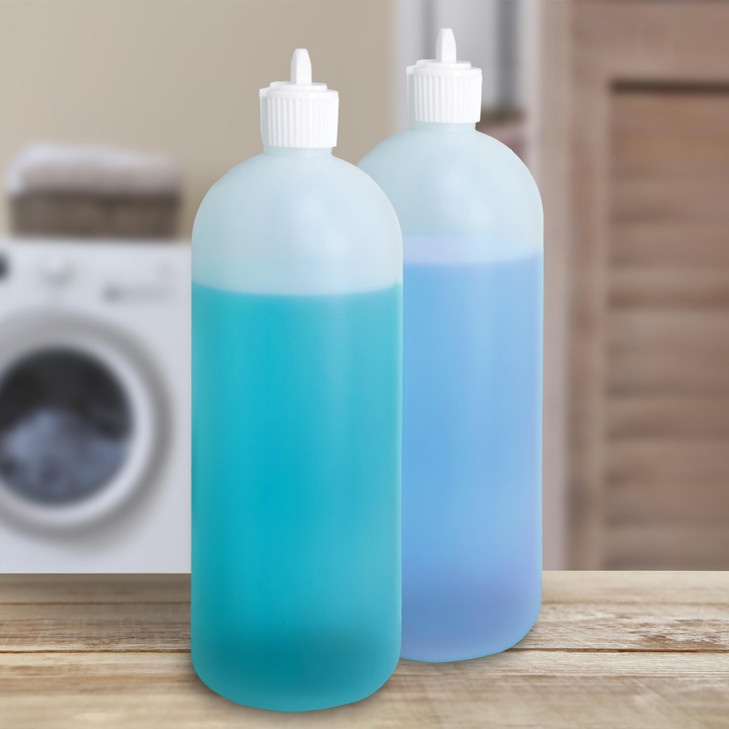 Cornucopia Brands 32oz Flip Top Plastic Squeeze Bottles 4Pack XL Dilution Bottle for Shampoo Dog Grooming Liquids Mixing