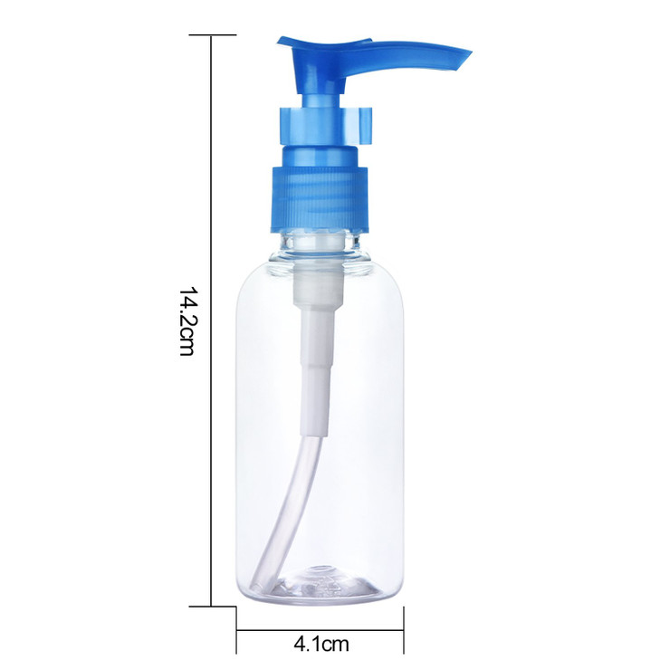 Transparent Travel Bottles Pump Bottle Lotion Dispenser Bottle 4 Pieces100 ml