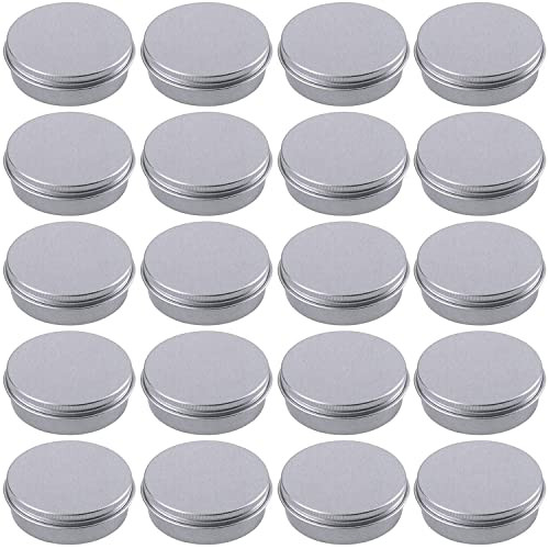 05 Ounce Aluminum Tin Jar Refillable Containers 15 ml Aluminum Screw Lid Round Tin Container Bottle for CosmeticLip Balm