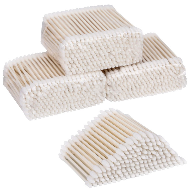 800 Count Precision Tips Cotton Swabs 3 Double Pointed Tip Ear Swabs with Paper Sticks Cotton Buds Cotton Tipped Applica