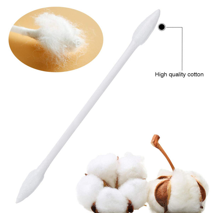 800 Count Precision Tips Cotton Swabs 3 Double Pointed Tip Ear Swabs with Paper Sticks Cotton Buds Cotton Tipped Applica