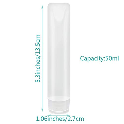 Nydotd 18 Pack Travel Size Plastic Squeeze Bottles for Liquids 50ml17Oz TSA Approved Makeup Toiletry Cosmetic Containers