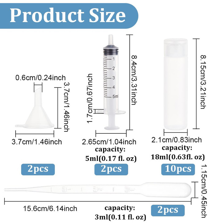 BENECREAT 10 Pack 18ml 06oz Small Travel Squeeze Bottles Refillable Makeup Foundation Container Travel Essentials Sample