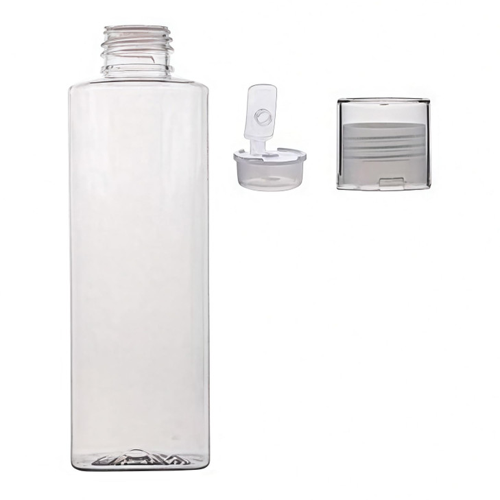 TOPWEL 3PCS 150ml 5oz Empty Clear Refillable Plastic Toner Lotion Bottle Jar Container Travel Cosmetic Makeup Essential