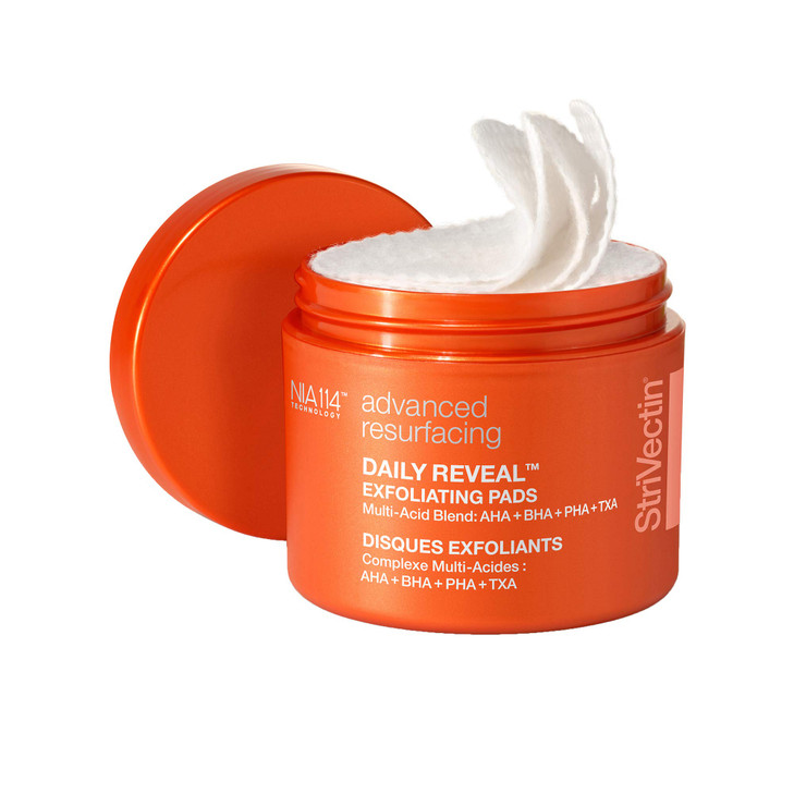 StriVectin Daily Reveal Face Exfoliating Treatment Pads Polishing Away Dead Skin for Smooth and Soft Skin 60 count