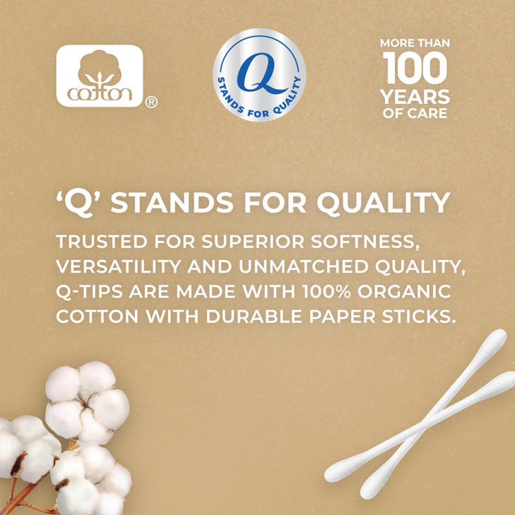 Qtips Cotton Swabs Organic Swab Ultimate Home and Beauty Tool Made from Organic Cotton 400 Count 4 Pack 1600 total swabs