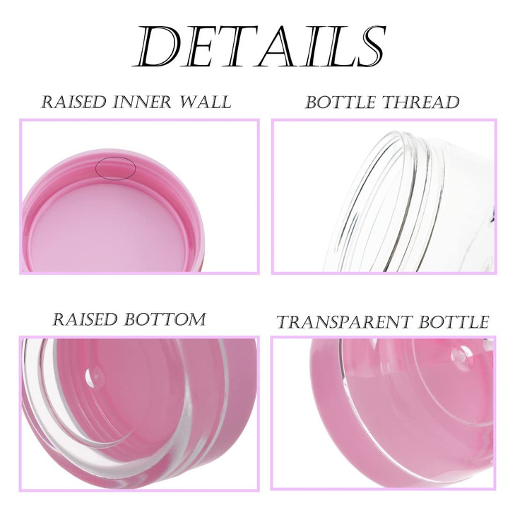 ZEJIA 10 Gram Sample Containers 40 Count Cosmetic Containers with Lids Refillable Empty Sample Jars Small Plastic Contai
