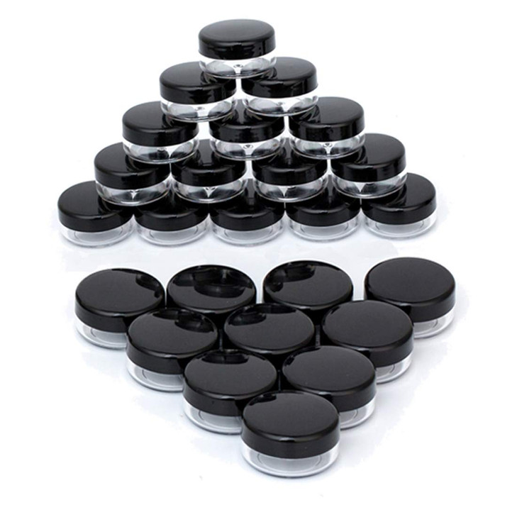 ZEJIA 3 Gram Sample Containers with Lids 25 Count Tiny Sample Jars 3ML Makeup Cosmetic Containers for Lip Balms Lotion P