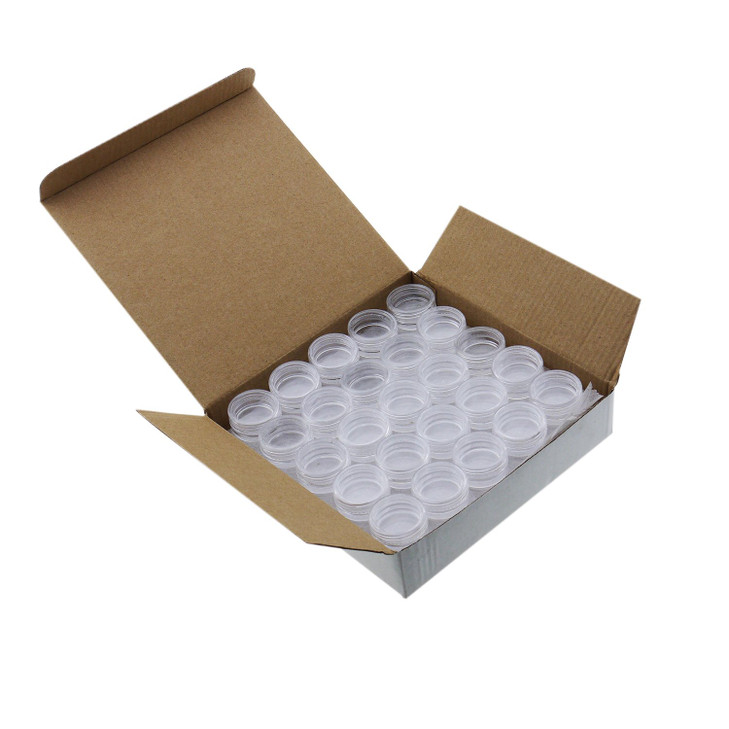 GOGOONLY 50 Empty Clear 5 Gram Plastic Pot Jars Cosmetic Containers With LidsBH000507
