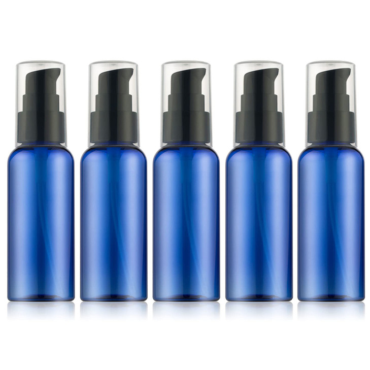 RAYNAG 5 Pack Empty Refillable Plastic Pump Bottle Ideal for Lotion Cream Essential Oil Travel Small Container50ml17oz