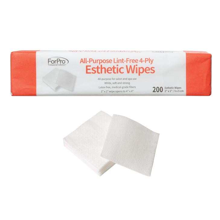 ForPro Professional Collection AllPurpose LintFree 4Ply Esthetic Wipes for Salon and Spa Use Soft Strong and Durable Lat