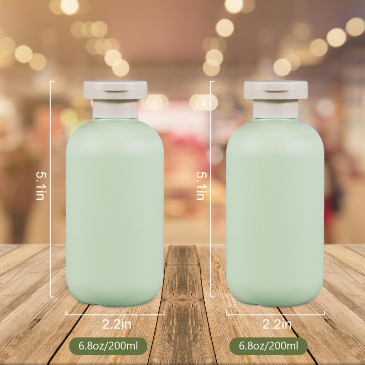 UMETASS 68oz Squeeze Bottles with Flip Cap Refillable Plastic Travel Bottles for Creams Lotion Shampoo Conditioner 2 Pcs