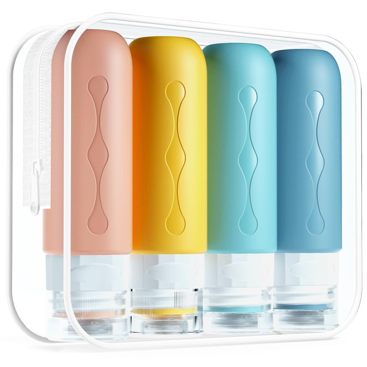 Gemice Travel Bottles for Toiletries Tsa Approved Travel Size Containers BPA Free Leak Proof Tubs Refillable Liquid Acce