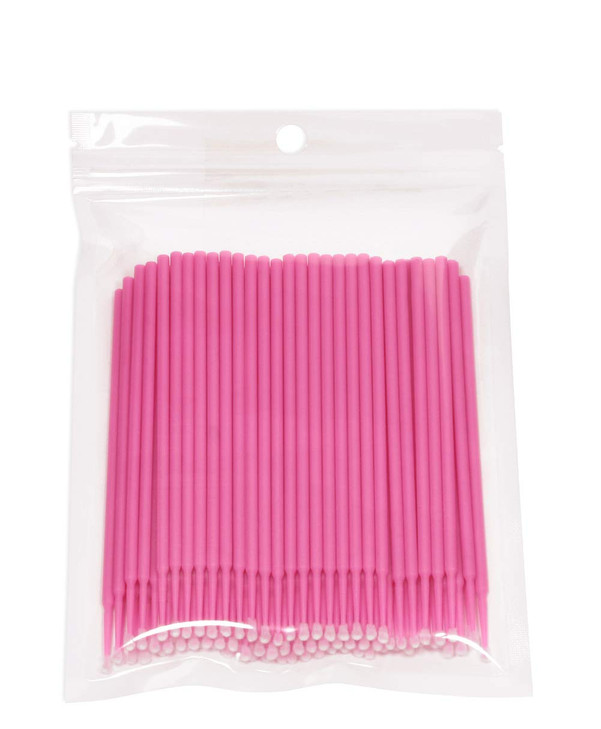 Mini Skater 100 Pcs Eyelash Cotton Swabs 20 mm Head Diameter Multipurpose Micro Applicators Dental Bendable Brush for Sa
