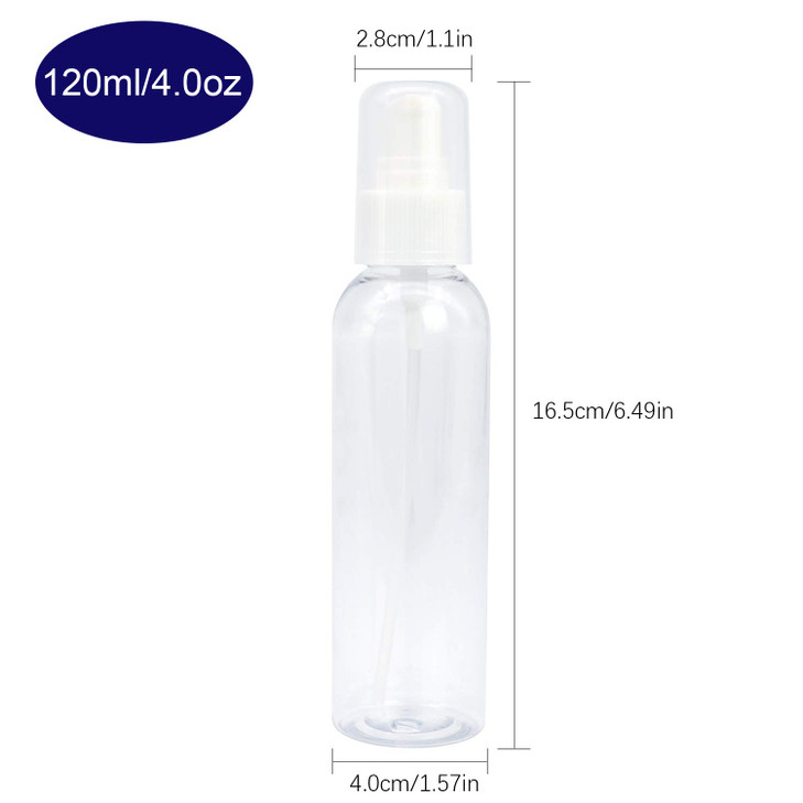TRENDBOX 12 Pack Plastic Empty Bottles with Duckbill Pump Cap for Shampoo Lotions Liquid Body Soap Cream 4 oz 120 ml
