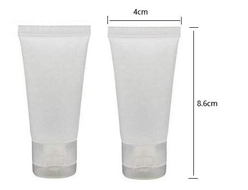 LASSUM 10 PCS Refillable Empty Plastic Squeeze Soft Tubes BottleFlip Cap Bottle Cosmetic Cream Lotion Shampoo Travel Con