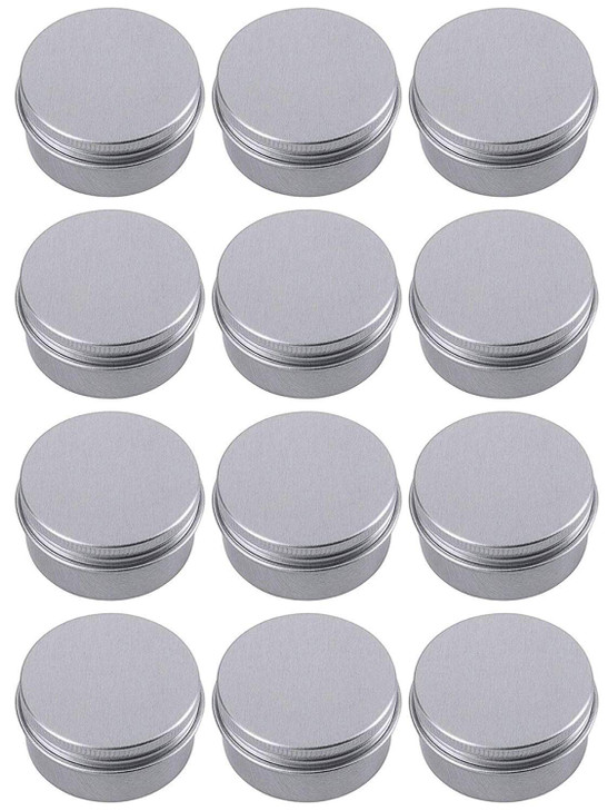 Hulless 05 Ounce Aluminum Tin Jar Refillable Containers 15 ml Aluminum Screw Lid Round Tin Container Bottle for Cosmetic
