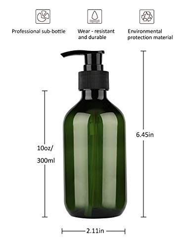 Pump Bottle Dispenser Yebeauty 10oz300ml Empty Plastic Shower Refillable Dispenser Soap Shampoo Pump Dispenser Container