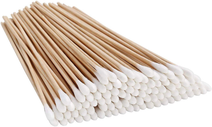 Gmark 200pcs Count 6 Cotton Swabs Wooden Sticks Cotton Tipped Applicator GM1091A