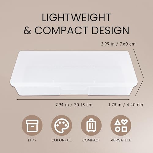 Beauticom Personal Box Storage Case for Professional Manicurist Nails Pedicure Large Size 4 Pieces FROSTED