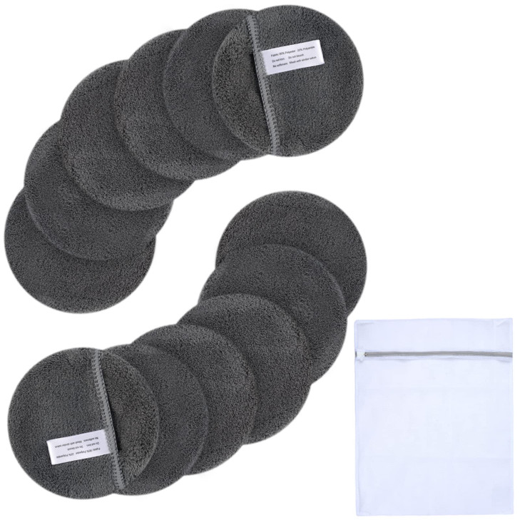 SUNLAND Reusable Makeup Remover Pads for FaceEyesLips Microfiber Face Cleansing Gloves Washable Makeup Remover Cloth wit