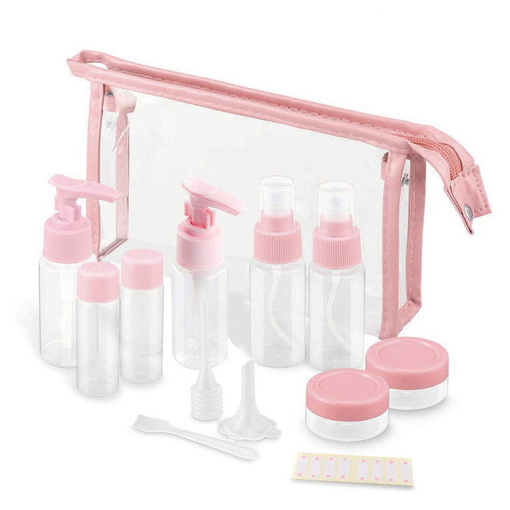 Vitog Travel Bottles Kit TSA Approved Leak Proof Portable Toiletry Containers Set Clear PET Flight Size Cosmetic Contain