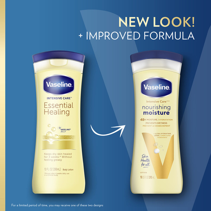 Vaseline Intensive Care Nourishing Moisture Body Lotion for Dry Skin Lotion Made with UltraHydrating Lipids Pure Oat Ext