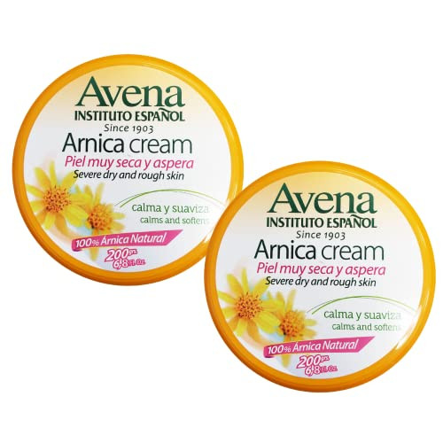 Avena Instituto Espanol Arnica Cream Severe Dry and Rough Skin Calms and Softens 100 Natural Arnica 2Pack of 68 FL Oz ea