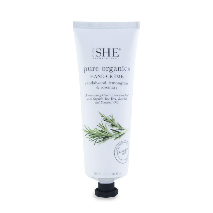 Om She Aromatherapy Pure Organics Hand Creme Palmarosa Bergamot Vanilla