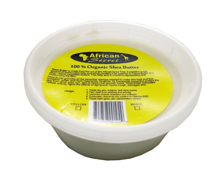 African Secret 100 Organic Shea Butter Yellow 8 Oz FC40351
