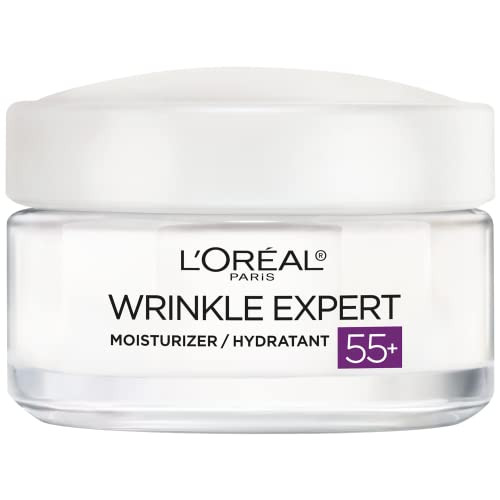 LOreal Paris Wrinkle Expert 55 AntiAging Face Moisturizer with Calcium NonGreasy Suitable for Sensitive Skin 17 fl oz